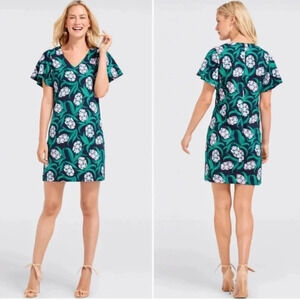 Draper James Hyacinth Ruffle Shirt Dress